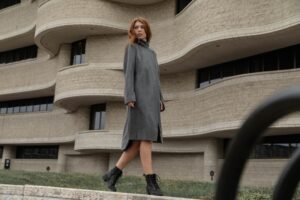 Photo knee-length dress
